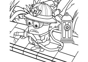 Coloriage à Imprimer Pompier Coloriage Minion Pompier à Imprimer