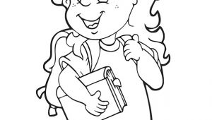 Coloriage A Imprimer Pour Fille De 10 Ans Gratuit Illustration Du Retour   L école D Une Jeune Fille  