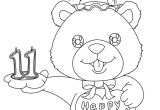 Coloriage à Imprimer Pour Fille De 11 Ans Coloriages Coloriage Ourson Anniversaire 11 Ans Fr