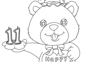 Coloriage à Imprimer Pour Fille De 11 Ans Coloriages Coloriage Ourson Anniversaire 11 Ans Fr