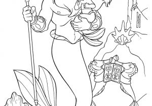 Coloriage A Imprimer Sirene Gratuit King Triton and Little Ariel Coloring Page