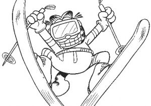 Coloriage à Imprimer Ski Coloriage A Imprimer Garfield Fait Du Ski Gratuit Et Colorier