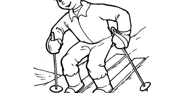 Coloriage à Imprimer Ski Coloriage De Ski Freestyle
