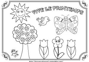 Coloriage à Imprimer Sur Le Printemps Coloriage Printemps