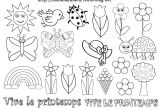 Coloriage à Imprimer Sur Le Printemps Gommettes Printemps