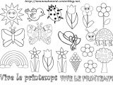 Coloriage à Imprimer Sur Le Printemps Gommettes Printemps