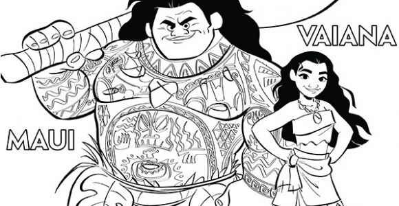Coloriage A Imprimer Vaiana La Legende Du Bout Du Monde Dessin   Colorier Vaiana La Légende Du Bout Du Monde Maui Et Vaiana