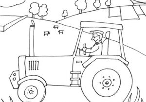 Coloriage à La Ferme Coloriage Ferme Avec Tracteur Dessin