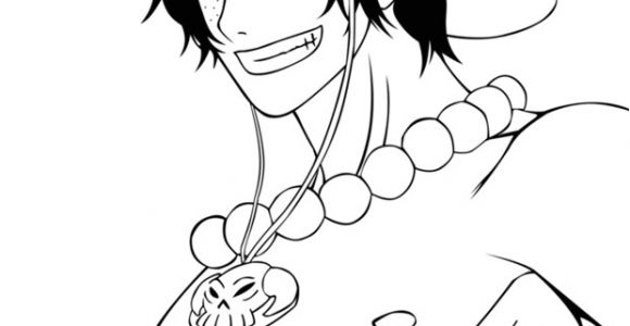Coloriage Ace One Piece Portgas D Ace Est Un Coloriage De E Piece