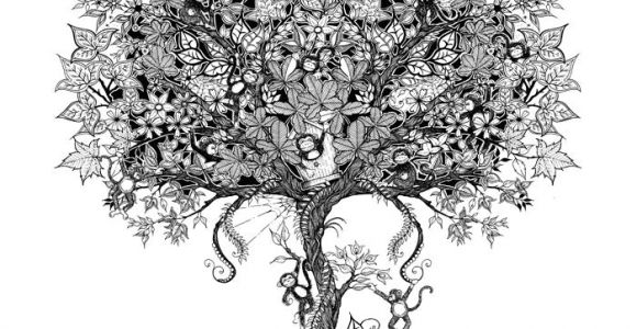 Coloriage Adulte Arbre De Vie Johanna Basford Graphic Design From Her Book "secret Garden