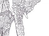 Coloriage Adulte Flamant Rose Elephant Clip Art Coloring Pages Printable Adult Coloring Book Hand