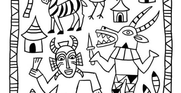 Coloriage Afrique De Zigomar 4 Senoufo