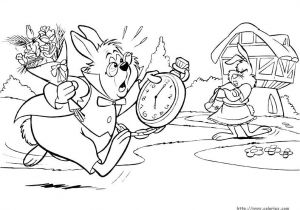 Coloriage Alice Au Pays Des Merveilles A Imprimer Ecunoastere Alice In Tara Minunilor