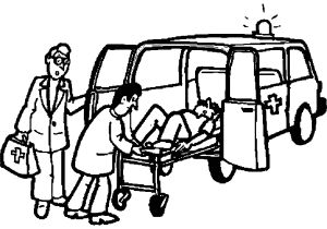 Coloriage Ambulance En Ligne Dessin   Colorier Ambulance Transport 66 Coloriages   Imprimer