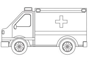 Coloriage Ambulance En Ligne Emergency Ambulance Jeep Coloring Page