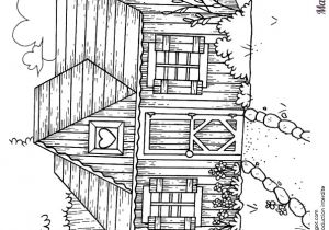 Coloriage Amerique A Imprimer Coloriage Dessin Cottage Maison De Campagne Anglaise