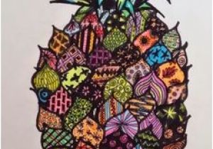 Coloriage Ananas Facile Geometric Pineapple Poster Mozaik Pinterest