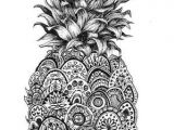 Coloriage Ananas Facile Pineapple Pdf Zentangle Coloring Page Por Djpenscript En Etsy