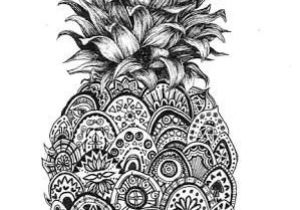 Coloriage Ananas Facile Pineapple Pdf Zentangle Coloring Page Por Djpenscript En Etsy