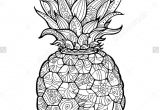Coloriage Ananas Facile Pineapple Pdf Zentangle Coloring Page Por Djpenscript En Etsy