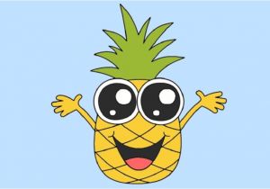 Coloriage Ananas Kawaii Ment Dessiner Un Ananas Kawaii