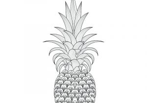 Coloriage Ananas Mandala Ananas Fleuri Tirac Par La Main Fruit Exotique Tribal De Zentangle