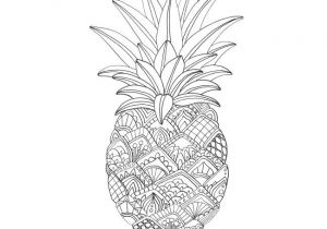 Coloriage Ananas Mandala Zentangle Pineapple Coloring Page Illustrated by Marie Browning