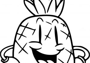 Coloriage Ananas Rigolo Coloriage Fruit Marrant   Imprimer