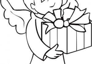 Coloriage Ange De Noel A Imprimer Coloriage Enfant Coloriage Ange De Noel Au Paquet