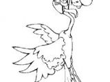 Coloriage Angelina Ballerina à Imprimer Coloriage De Madame Cigogne Portant Un Bébé tout souriant