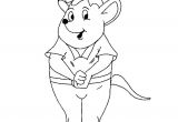 Coloriage Animaux De Ferme Cette souris Bien Habillée Est toute Timide Dessin  