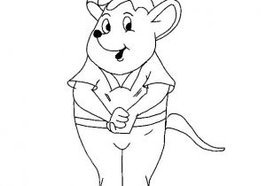 Coloriage Animaux De Ferme Cette souris Bien Habillée Est toute Timide Dessin  