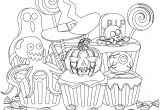 Coloriage Anti Stress Gratuit En Ligne Coloriage De Cupcake Halloween   Imprimer