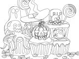 Coloriage Anti Stress Gratuit En Ligne Coloriage De Cupcake Halloween   Imprimer