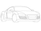 Coloriage Audi R8 Coloriage Voiture Audi R8 Dessin