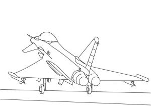 Coloriage Avion De Chasse Rafale Coloriages Coloriage Décollage Avion De Guerre Fr Hellokids