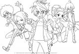 Coloriage Bakugan Battle Planet Characters From Bakugan Battle Planet Coloring Page