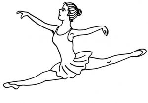 Coloriage Ballerina Disney Coloriage Grand Jeté Danseuse   Colorier