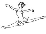 Coloriage Ballerina En Ligne Coloriage Grand Jeté Danseuse   Colorier
