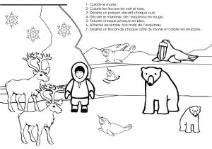 Coloriage Banquise Pole nord Animaux Des P´les