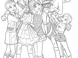 Coloriage Barbie Et Ses soeurs Barbie Et Ses Sœurs tous Unies Pour Embellir L’une D’elles