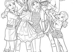 Coloriage Barbie Et Ses soeurs Barbie Et Ses Sœurs tous Unies Pour Embellir L’une D’elles