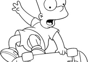 Coloriage Bart Simpson A Imprimer Coloriage A Imprimer Bart Simpson Fait Une Pirouette En