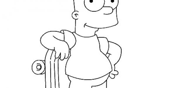 Coloriage Bart Simpson A Imprimer Dessin Bart Simpson A Colorier