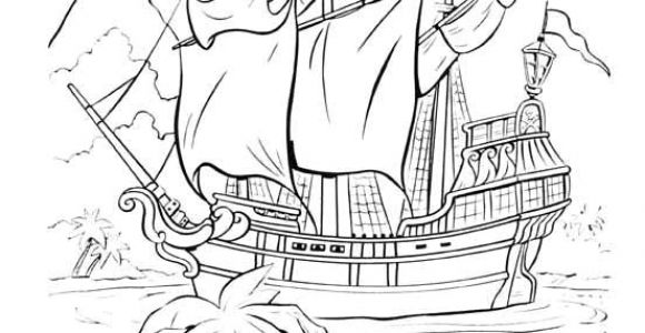 Coloriage Bateau Capitaine Crochet Coloriage A Imprimer Le Navire Du Capitaine Crochet Gratuit Et Colorier