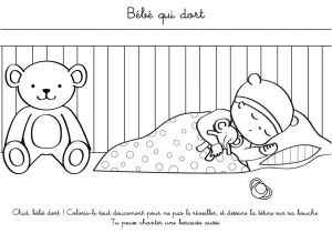 Coloriage Bébé Qui Dort Coloriage à Imprimer Bébé Qui Dort