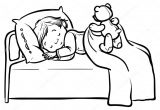 Coloriage Bébé Qui Dort Funny Vector Cartoon Sleeping Baby — Image Vectorielle