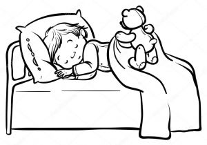 Coloriage Bébé Qui Dort Funny Vector Cartoon Sleeping Baby — Image Vectorielle