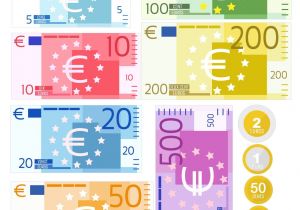 Coloriage Billet Euro Billets   Imprimer