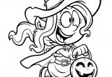 Coloriage Bonbon Gratuit La Fillette Se Déguisant En sorci¨re Pour Ramasser Des Bonbons  